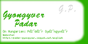 gyongyver padar business card